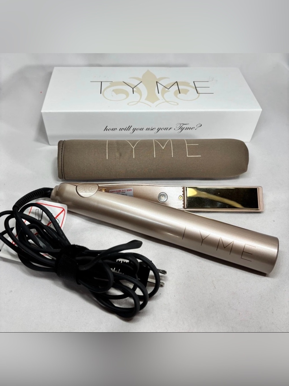 TYME Iron Pro 2-in-1 Hair Curler & Straightener Rose Gold